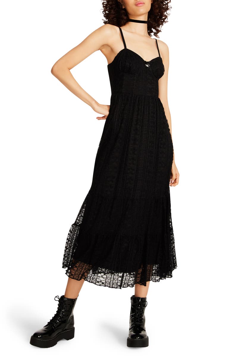 Betsey Johnson Ava Corset Maxi Dress, Alternate, color,