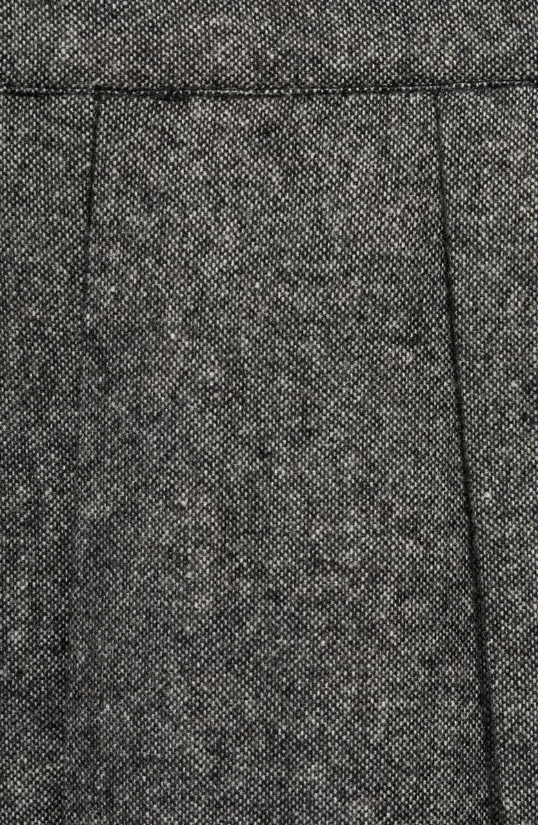 MANGO Pleated Marbled Wool Blend Midi Skirt, Alternate, color,