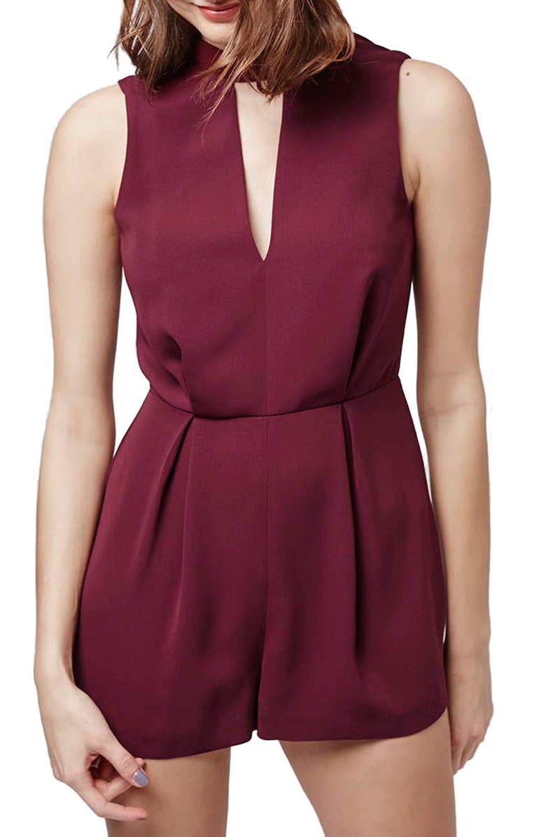 Topshop Sleeveless Romper, Main, color,