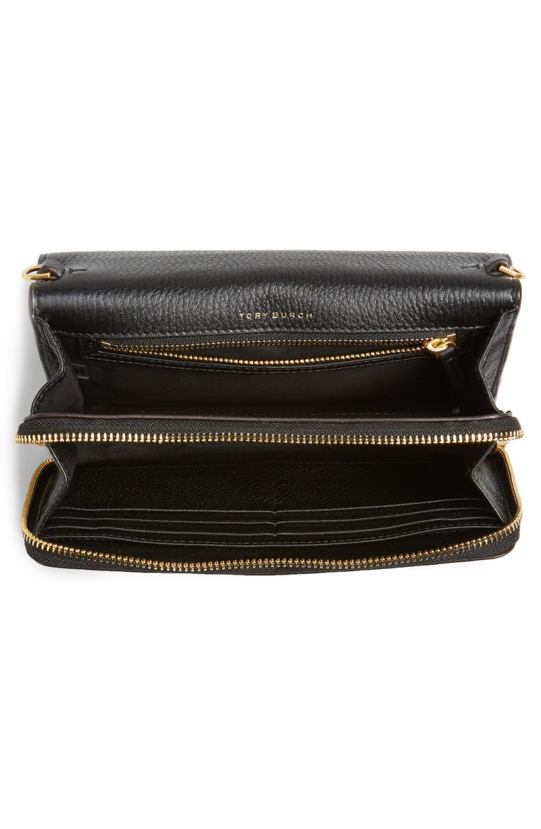 Tory Burch McGraw Leather Crossbody Wallet, Alternate, color,