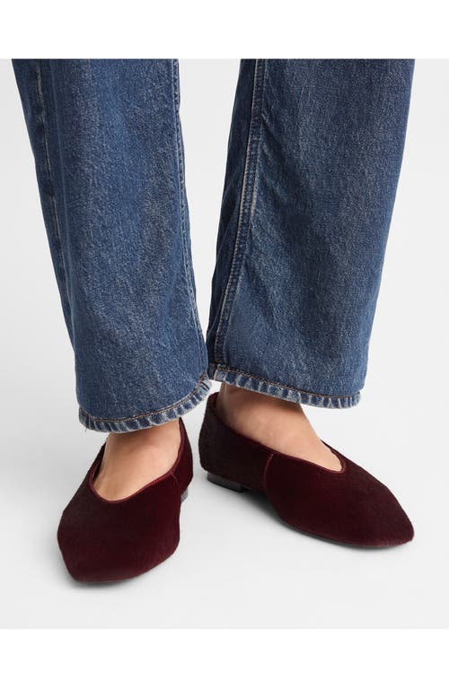 Madewell The Mylie Genuine Haircalf Ballet Flat In Burgundy