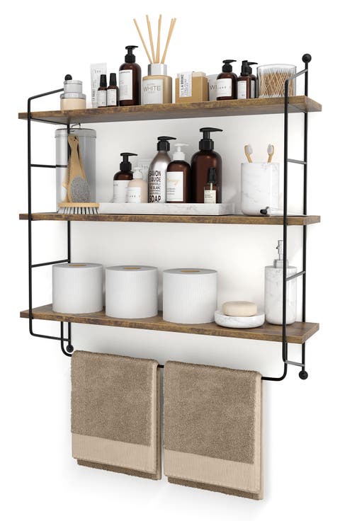 3-Tier Wooden Floating Shelf