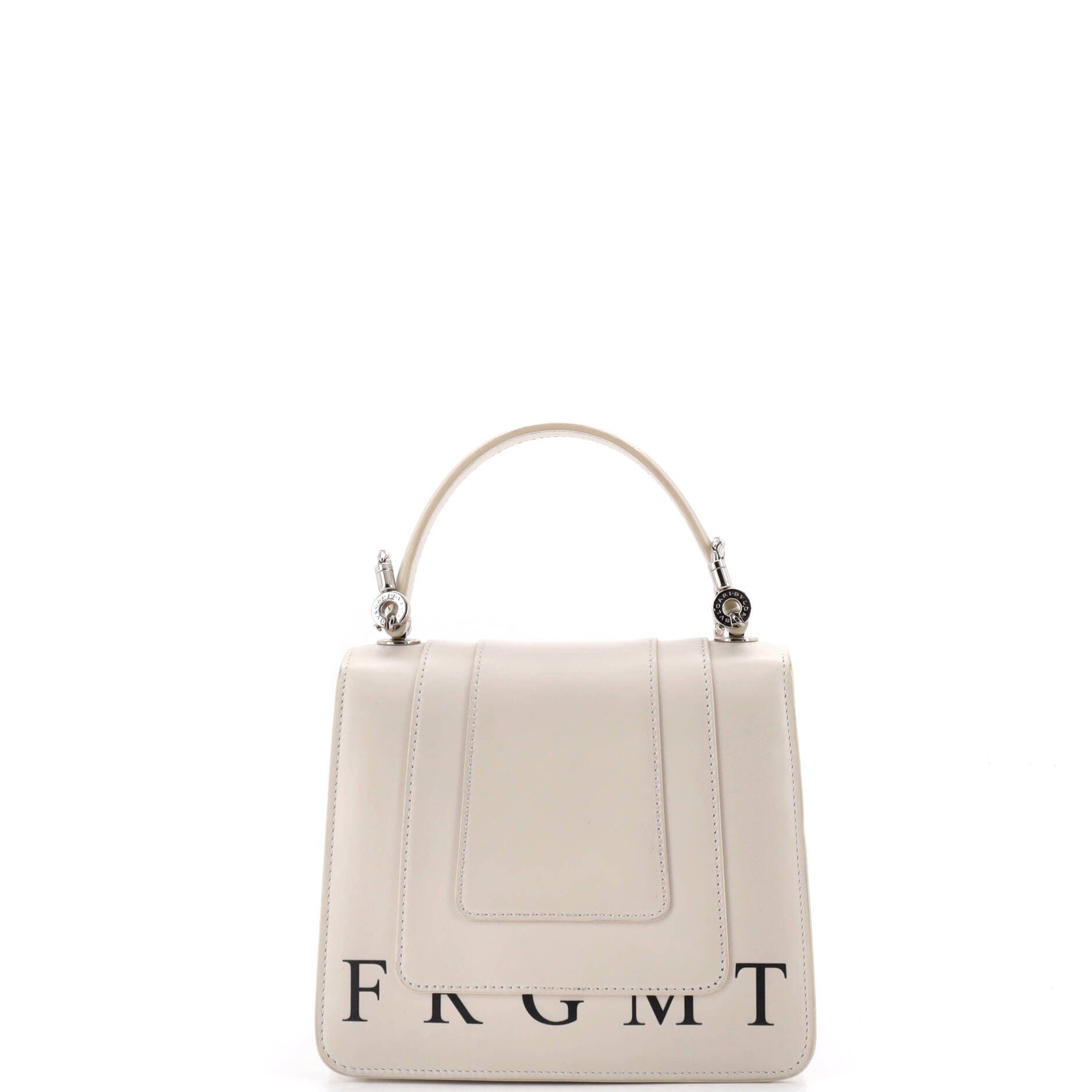 Fragment Serpenti Forever Top Handle Bag Leather Small, Alternate, color, White