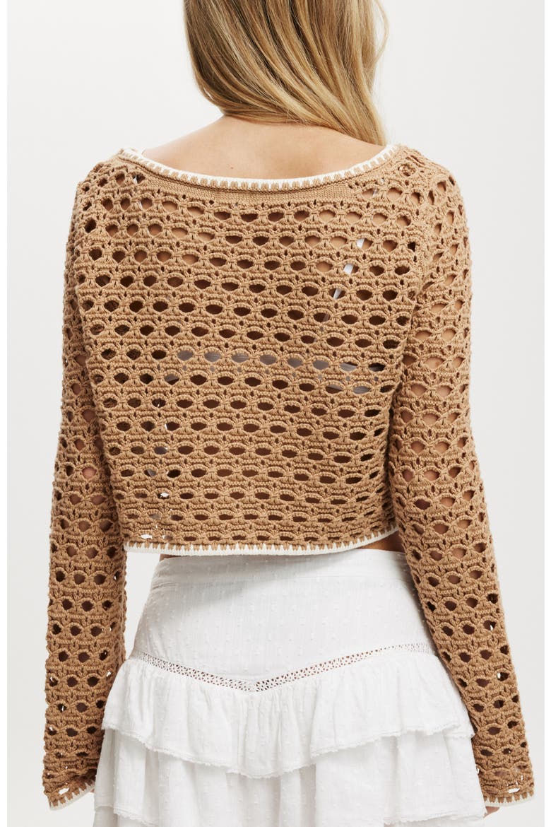 Women's Zendaya Wide Neck Sweater, Alternate, color, Carameluxe