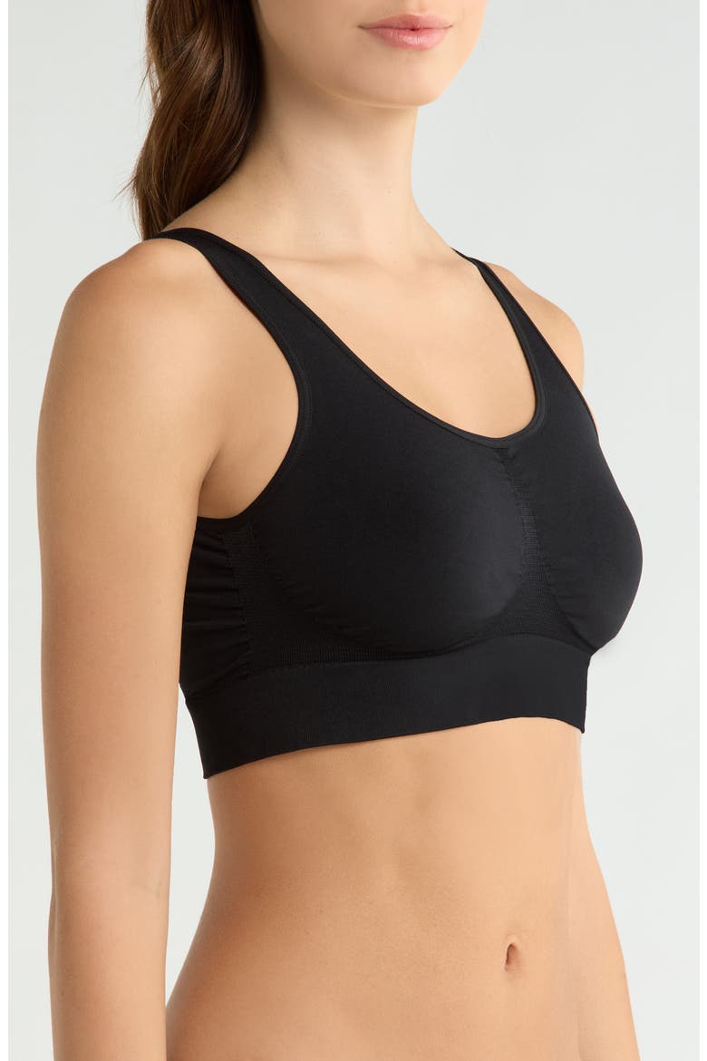 Seamless Tank Bralette, Alternate, color, BLACK