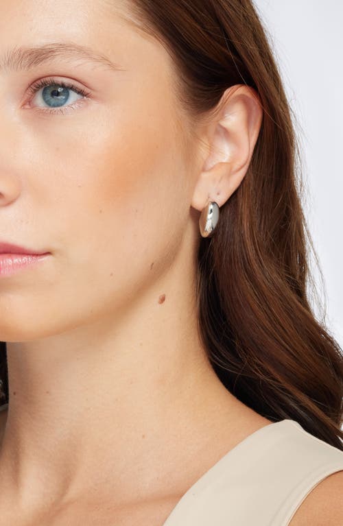 Open Edit Set Of 3 Puffy Hoop Earrings