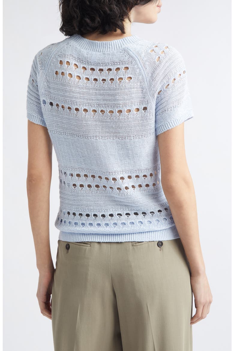 Chloe Raglan Sleeve Semisheer Linen Sweater, Alternate, color, LIGHT BLUE