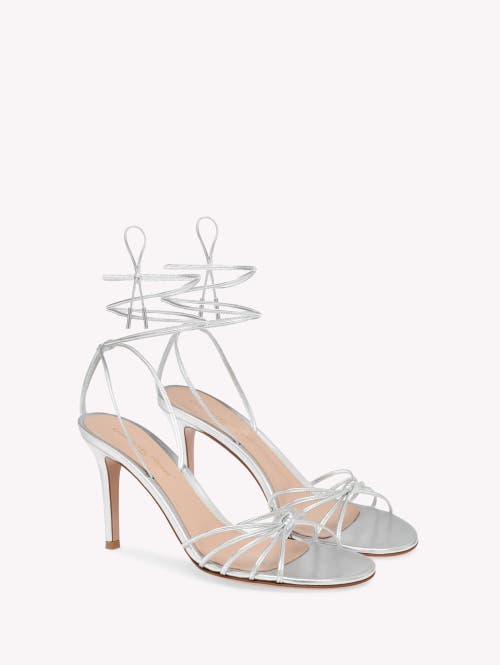 Gianvito Rossi 85mm Gwyneth Sandals In Silver