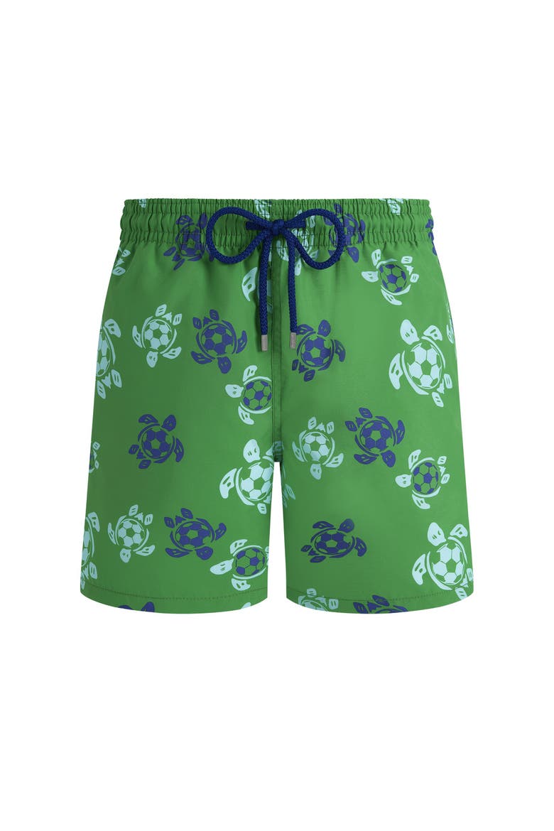Men Swim Shorts Soccer Turtles, Main, color, Laser