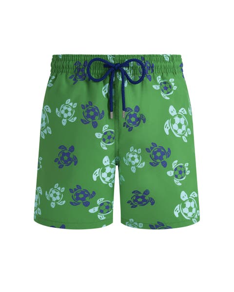 Men Swim Shorts Soccer Turtles