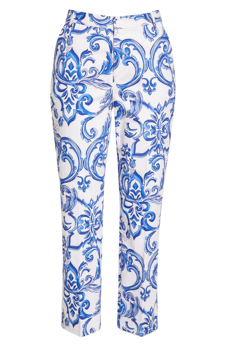 L'AGENCE Ludivine Stretch Cotton Ankle Trousers, Alternate, color, 