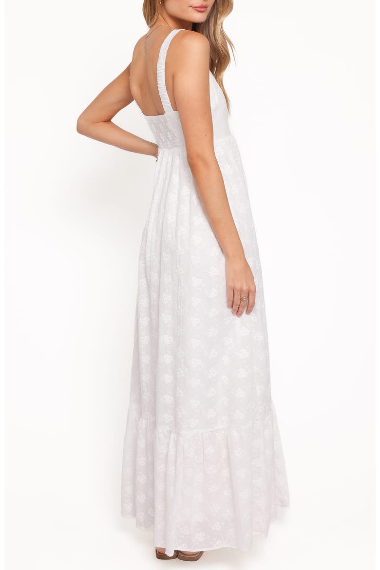 Reid Embroidered Cotton Maxi Dress, Alternate, color, WHITE
