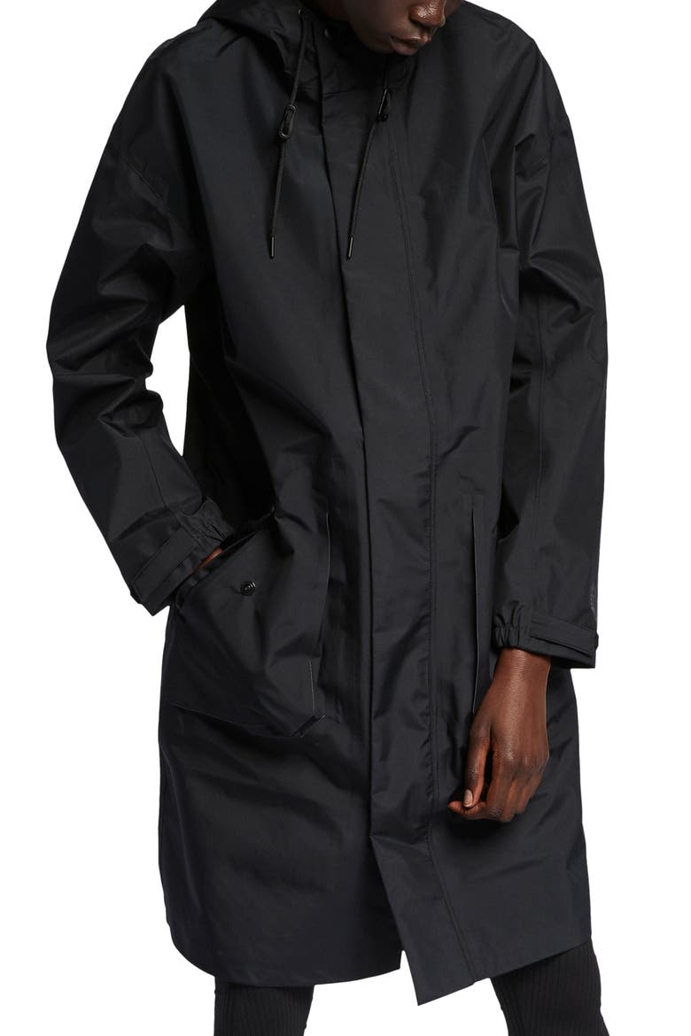 NikeLab Water Resistant Parka, Main, color, BLACK/ BLACK