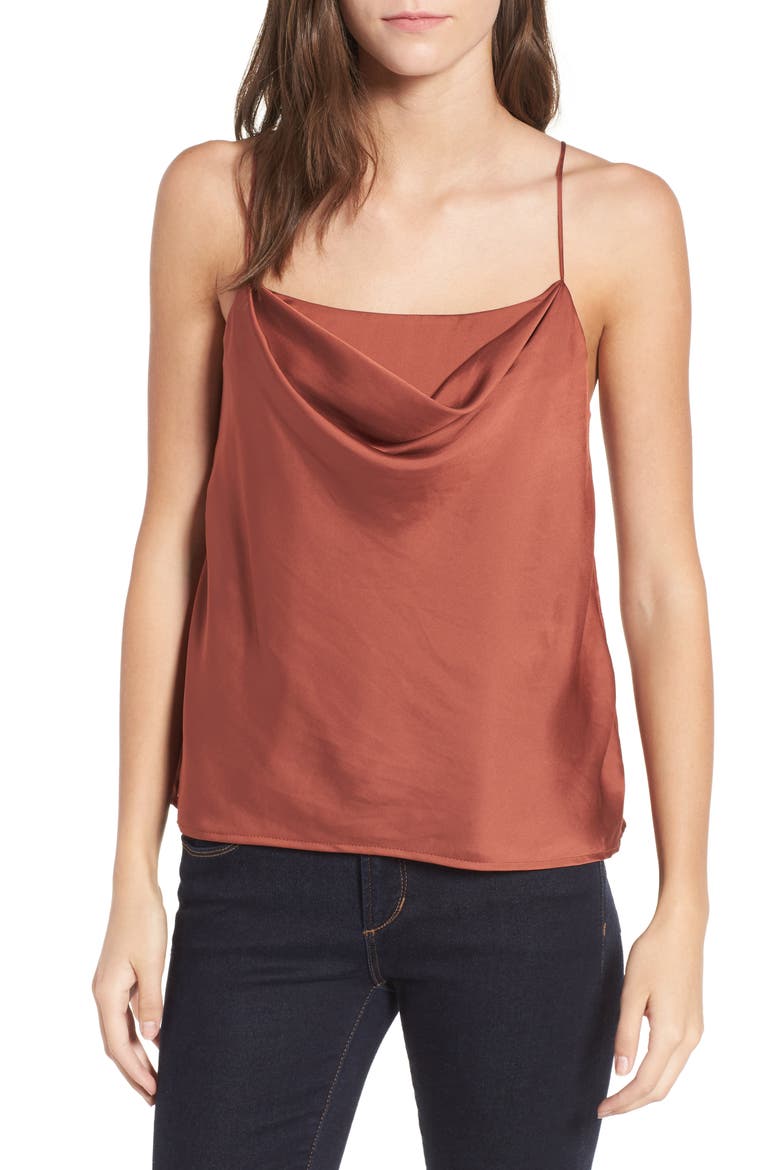 Cowl Neck Tank, Main, color, RUST
