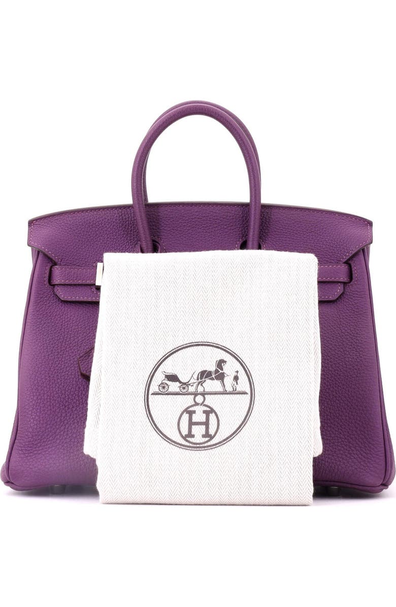 Pre-Owned Hermes Birkin Handbag Purple Togo with Palladium Hardware 25, Alternate, color, Anemone