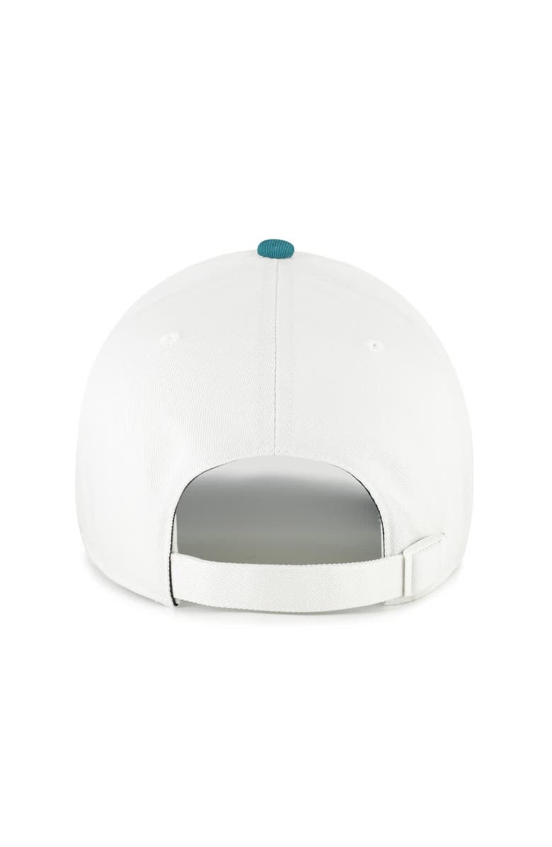 '47 Men's '47 White/Teal Los Angeles Dodgers Contemporary Tonal Clean Up Adjustable Hat, Alternate, color, White