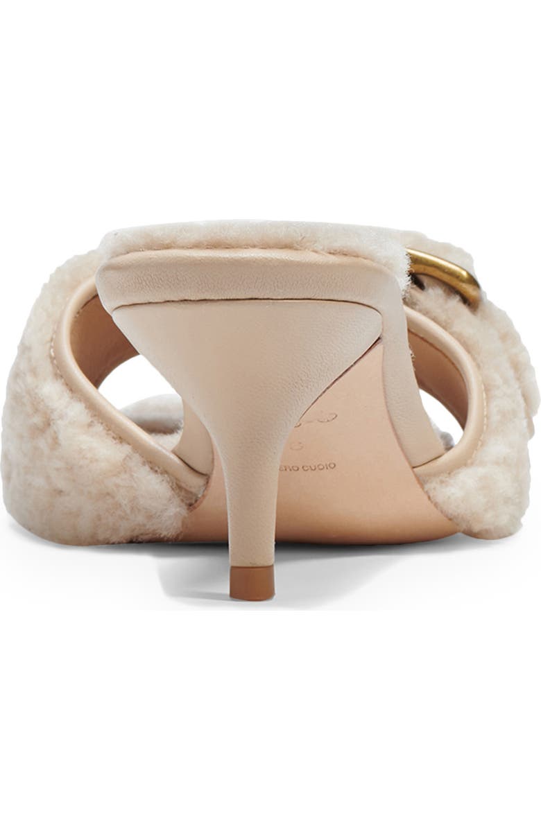 COACH Genuine Shearling Buckle Sandal, Alternate, color,