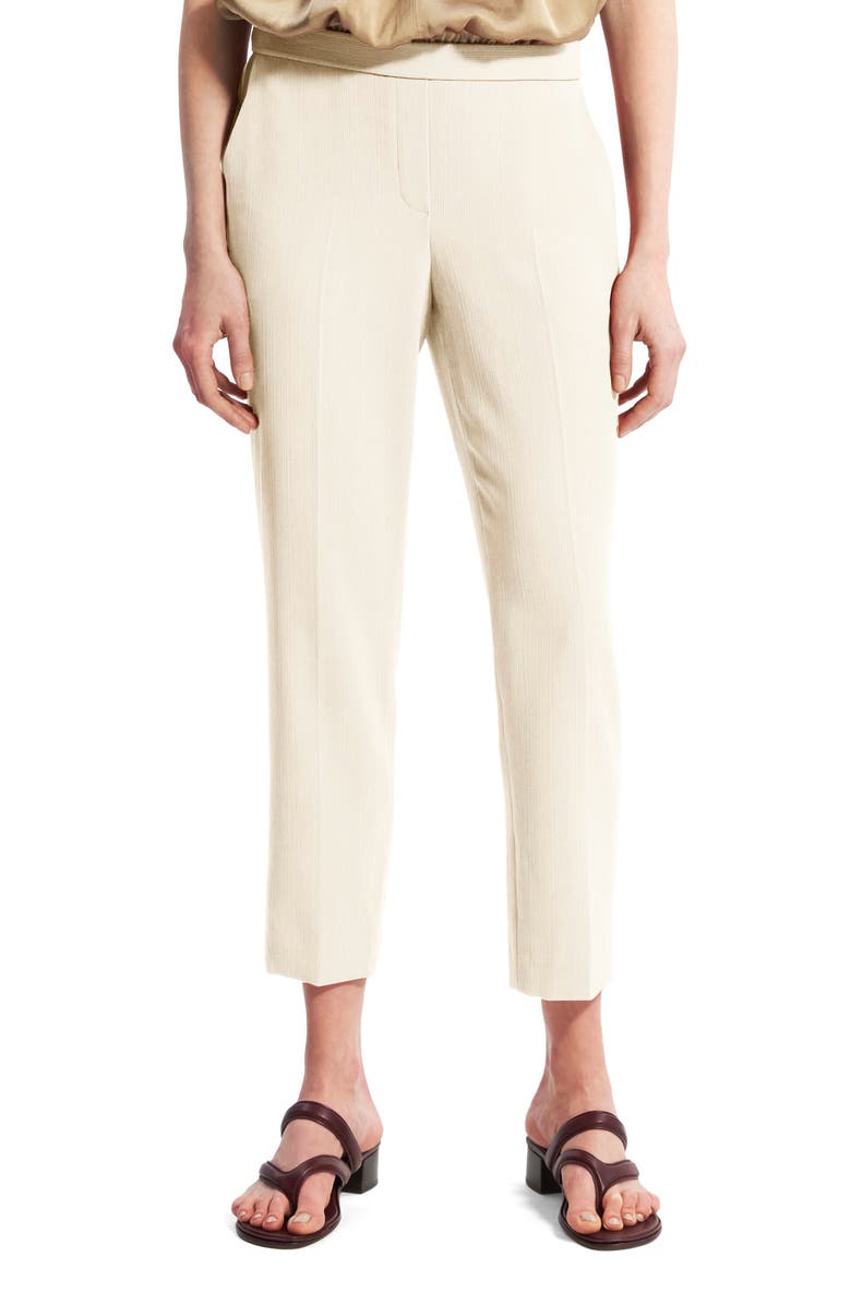Theory Treeca Admiral Pull-On Crop Pants, Main, color, Rice
