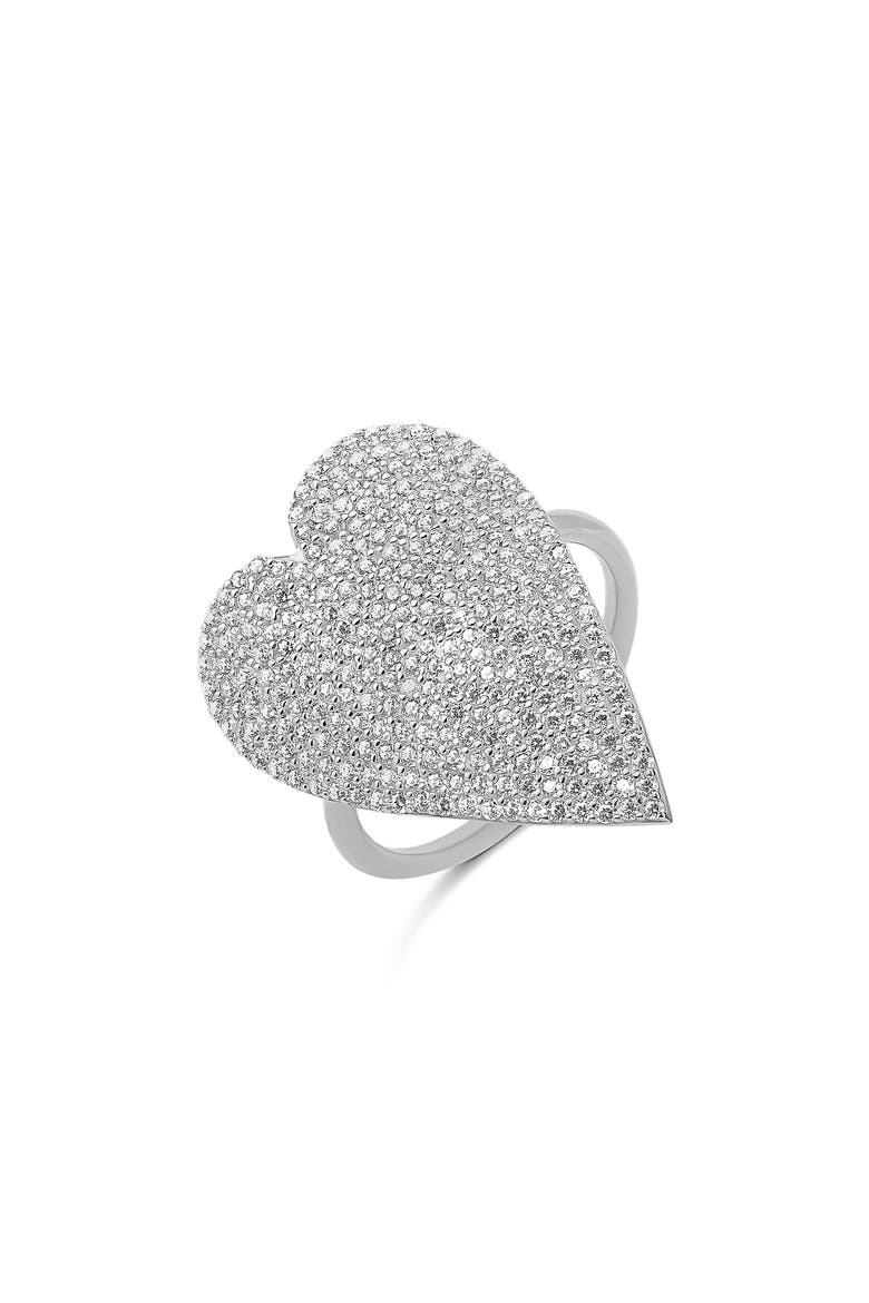 Mon Amor Heart Ring, Main, color, SILVER
