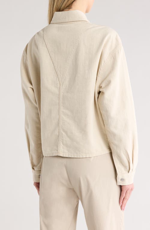 Rag & Bone Charlie Cropped Shirt In Ecru
