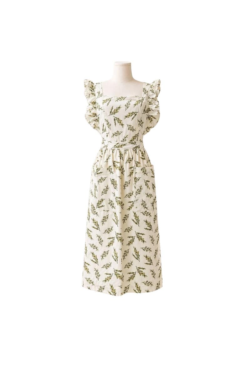 Rosemary Mommy Hostess Apron, Main, color, Green Rosemary