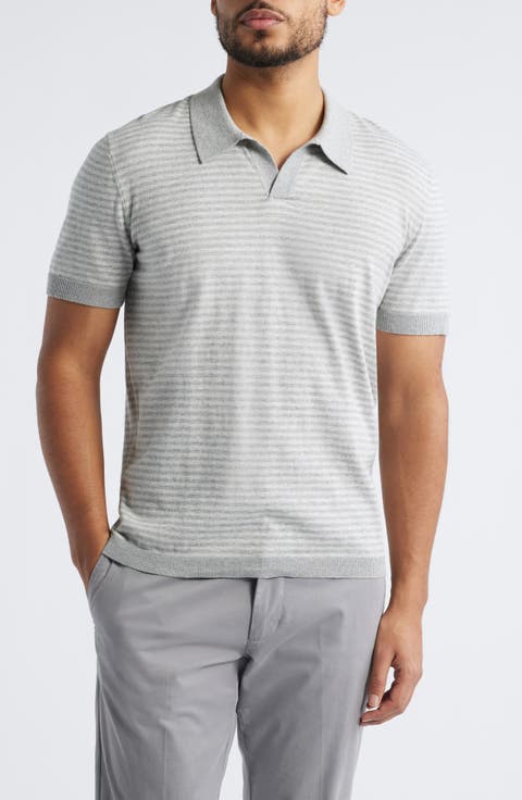 Hayden Stripe Johnny Collar Polo