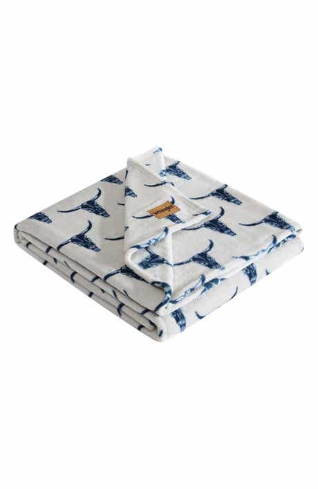 Wrangler Steer Head Plush Fleece Throw