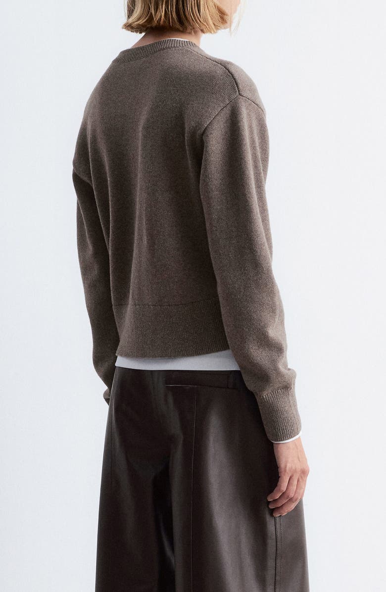 & Other Stories Wool & Cotton Cardigan, Alternate, color, Mole Dark