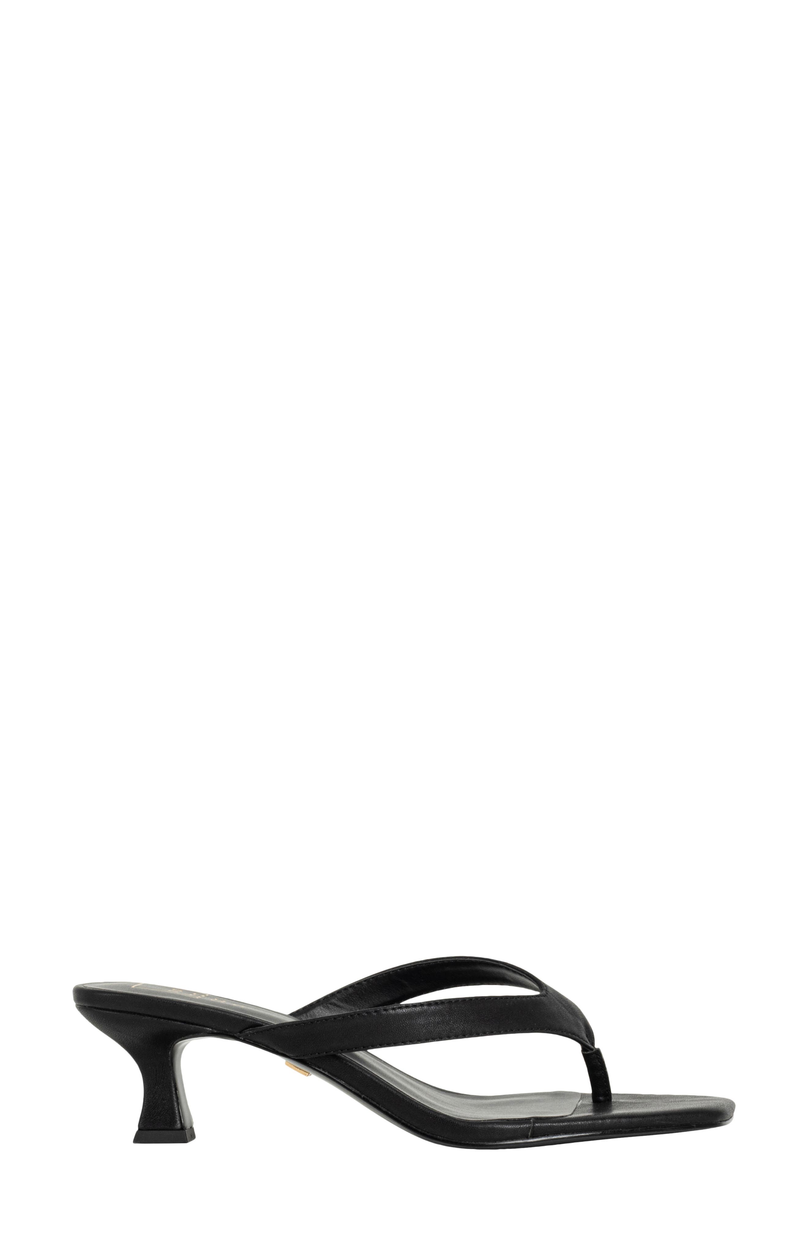 SHUSHOP Franny Kitten Heel Flip Flop, Alternate, color, Black