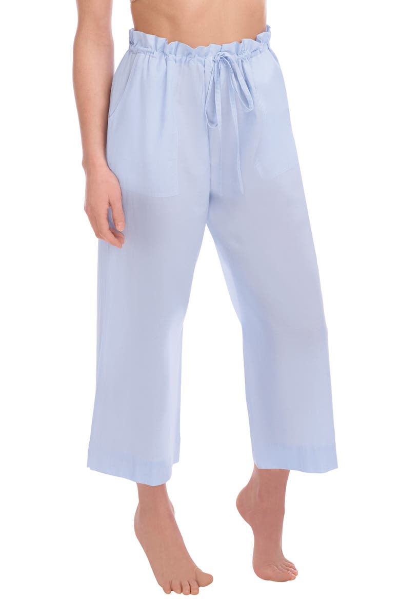 Cotton Voile Crop Pajama Pants, Main, color, SOFT BLUE