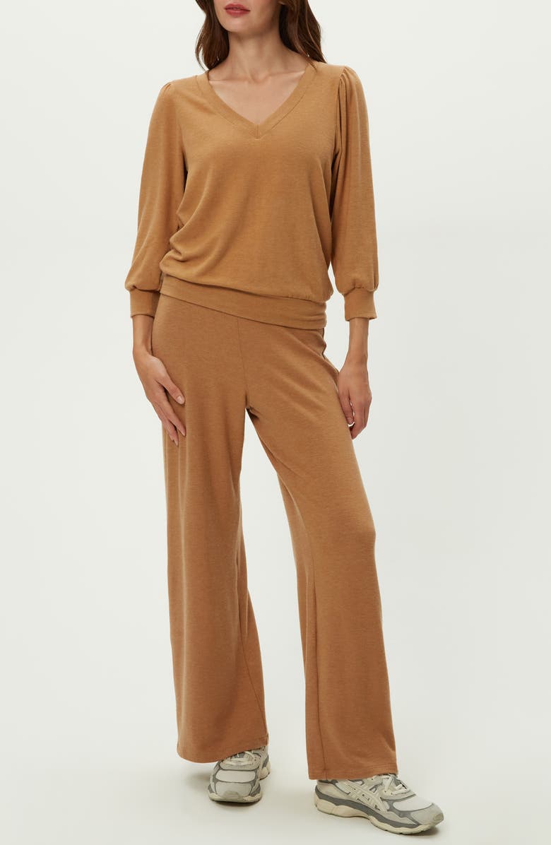 Michael Stars Gabriella V-Neck Top, Alternate, color, Cumin