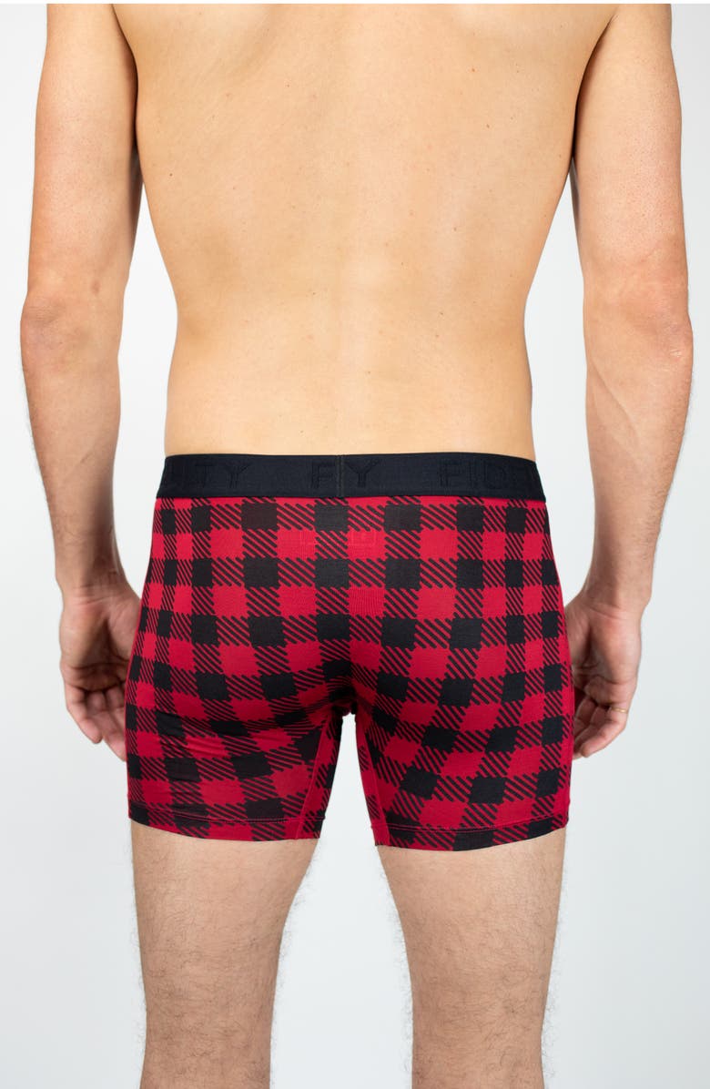 Fidelity Denim The Epic X-Hold Lumberjack Plaid Performance Boxer Briefs, Alternate, color, 