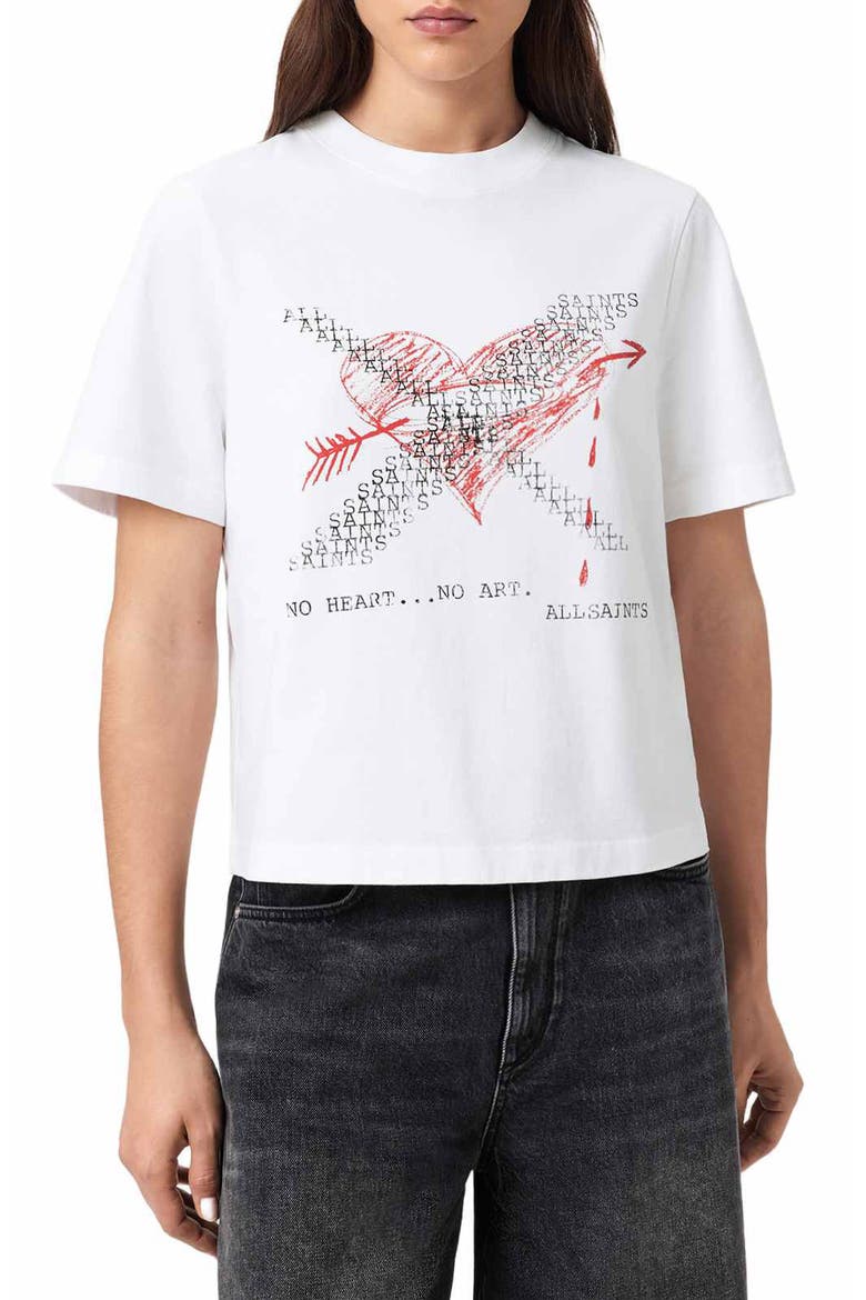 Heartache Lisa Cotton Graphic T-Shirt, Main, color, WHITE