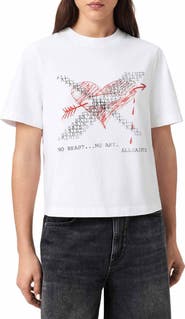 AllSaints Heartache Lisa Cotton Graphic T-Shirt