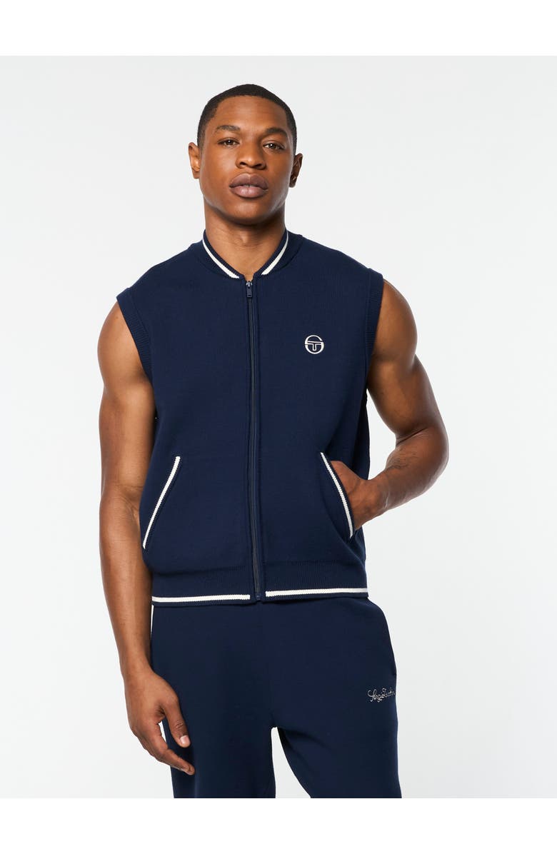 Sergio Tacchini Enzo Knit Vest, Alternate, color, Maritime Blue