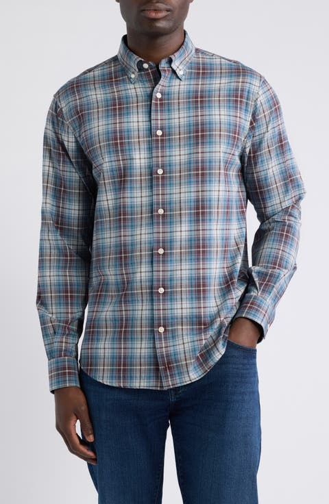 Scotia Plaid Long Sleeve Button-Down Shirt