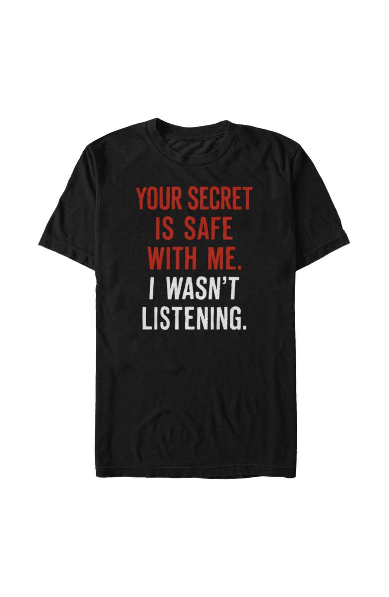 Lost Gods Men's Lost Gods Secret is Safe With Me Graphic T-Shirt, Main, color, Black