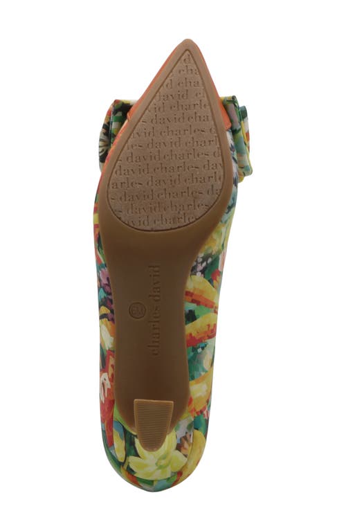 Charles David Adren Pointed Cap Toe Pump In Bright Multi