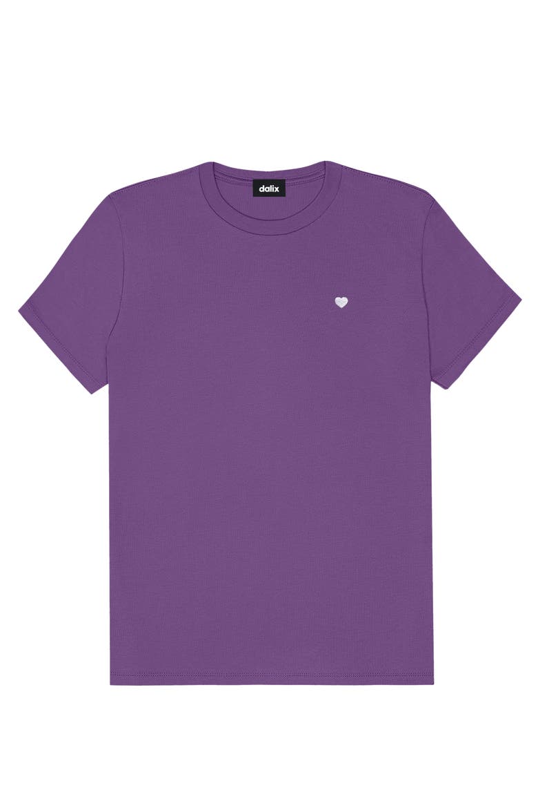 Womens Lil Heart Jersey Relaxed Tee, Alternate, color, Purple
