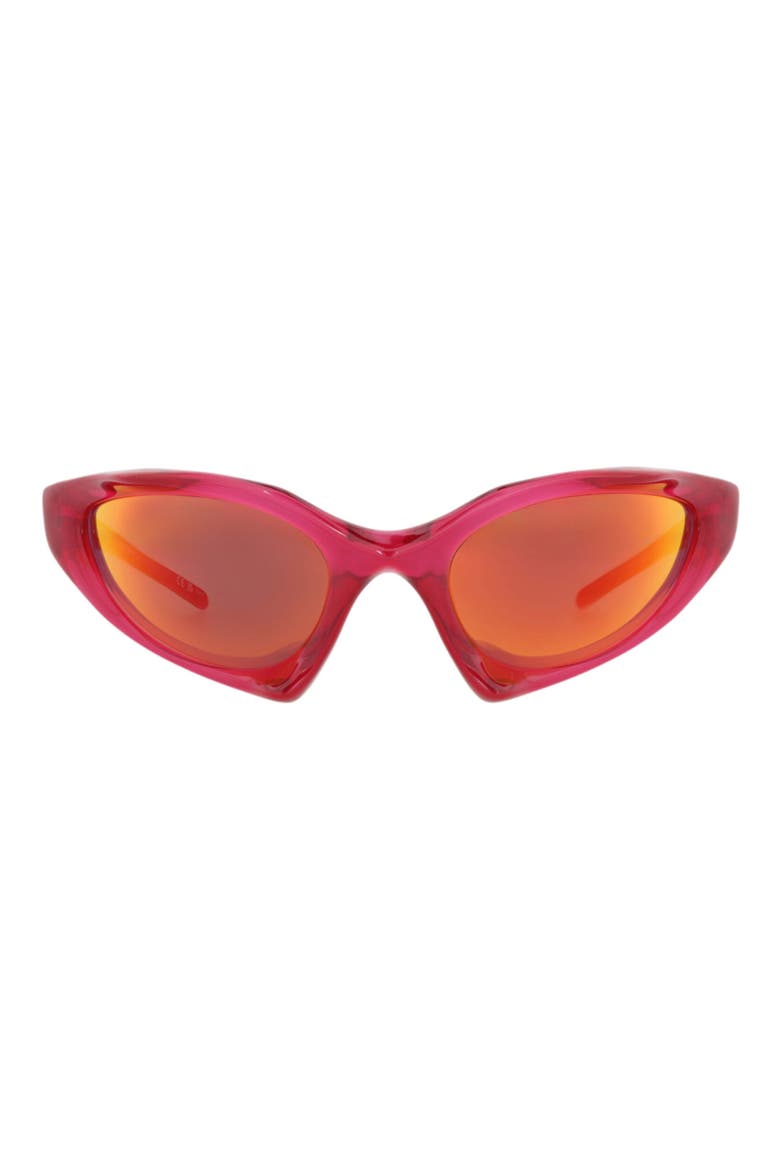 67mm Shield Sunglasses, Main, color, RED RED RED