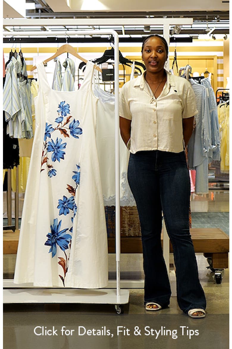 Floral Placement Print Cotton Dress video