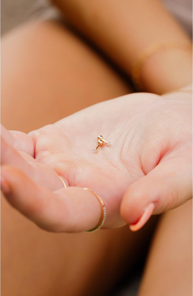 MADE BY MARY CZ Petite Prong-Set Stud Earrings, Alternate, color, Silver