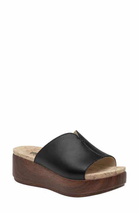 Alegria by PG Lite Triniti Platform Wedge Slide Sandal