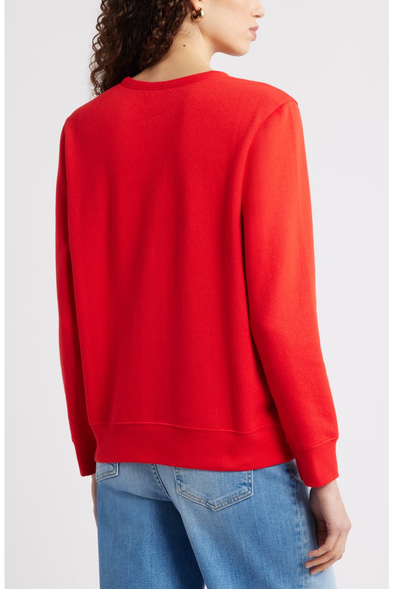 Amour Graphic Sweatshirt, Alternate, color, RED GOJI WHITE AMOUR