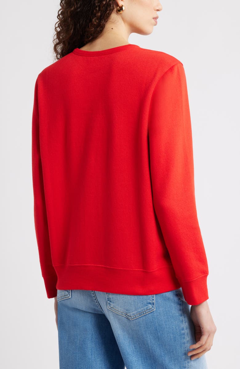 Caslon<sup>®</sup> Amour Graphic Sweatshirt, Alternate, color, Red Goji White Amour