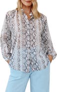 Bella Dahl Print Shirred Shirt