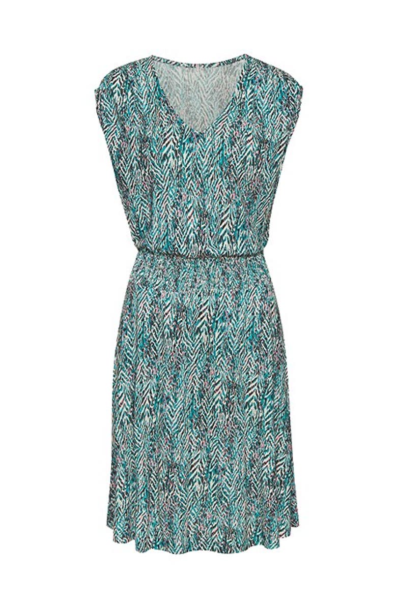 LASCANA Women's Smocked Waist Dress, Alternate, color, Turquoise Rose