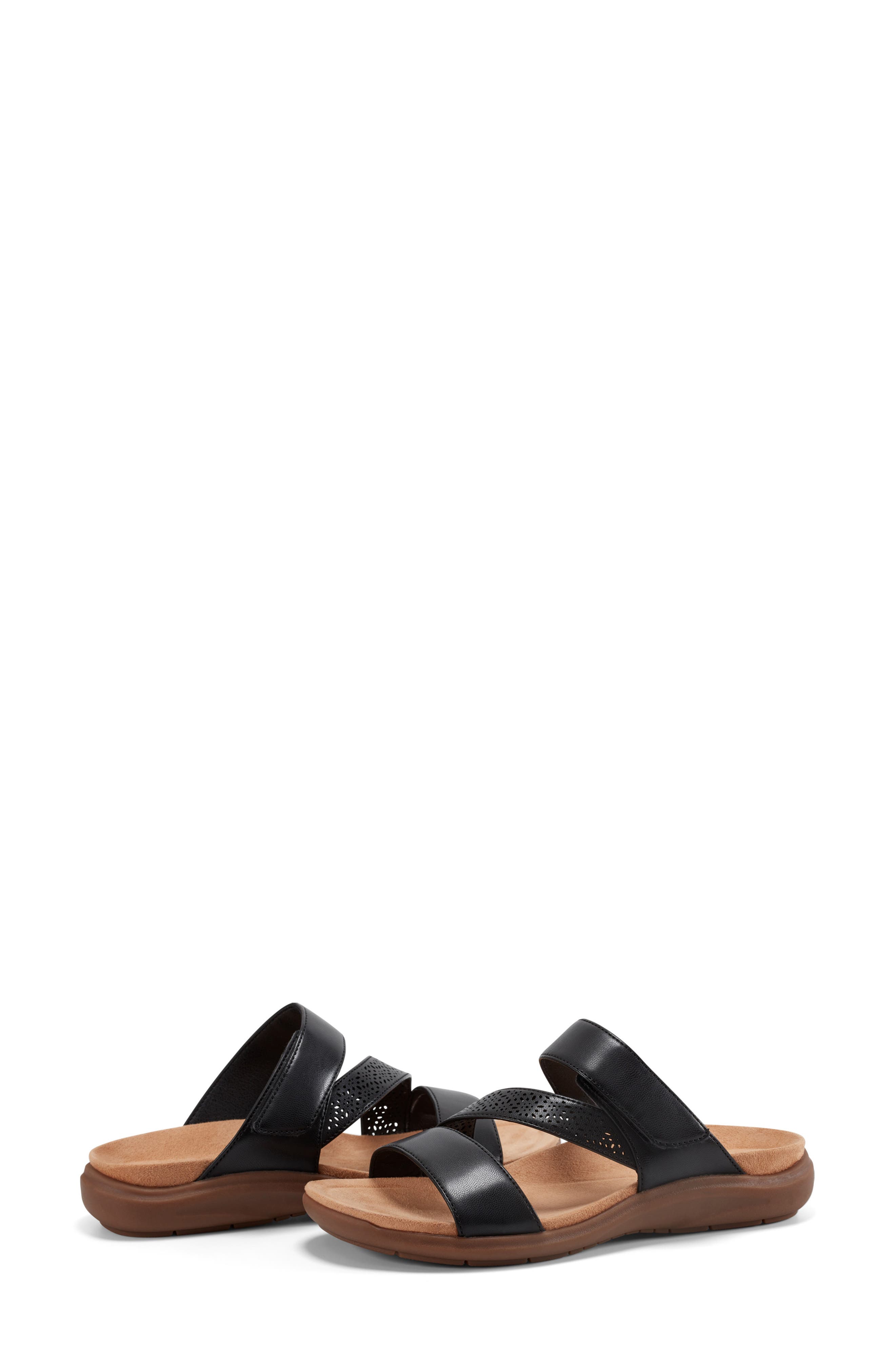 Easy Spirit West Slide Sandal, Alternate, color, Black
