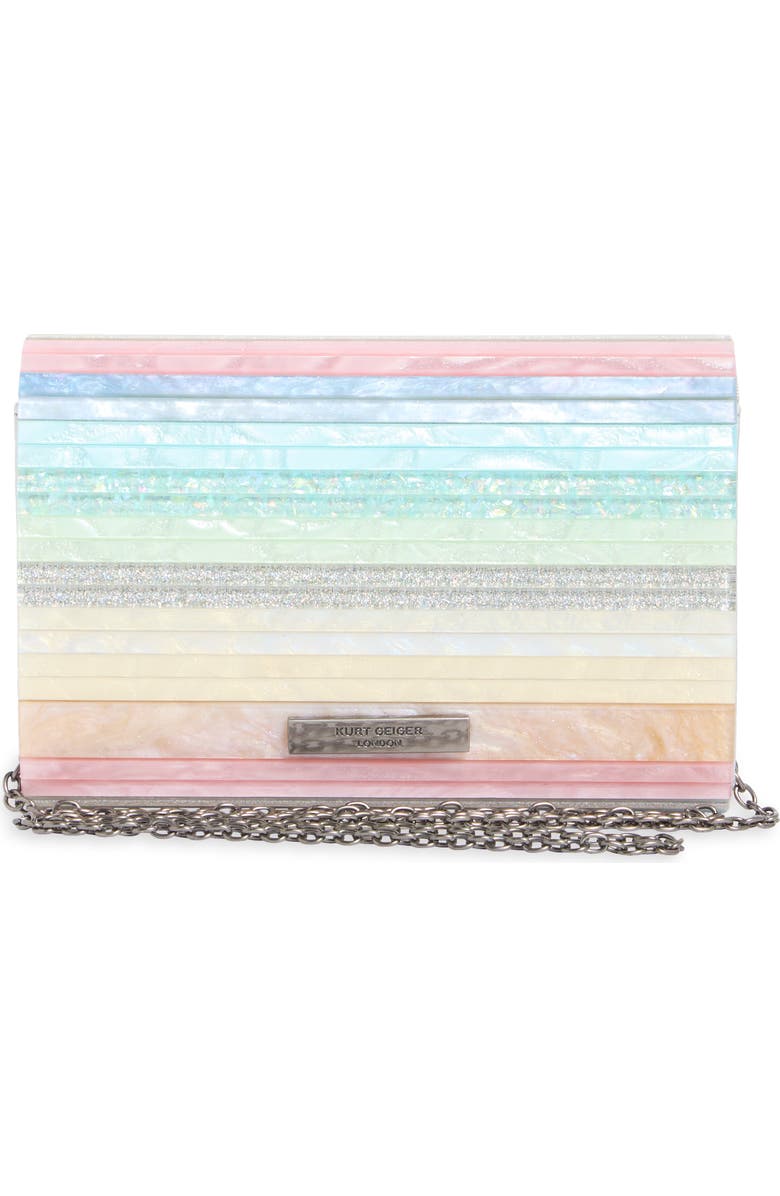 Kurt Geiger London Party Eagle Clutch, Alternate, color, Blue/ Pal.c