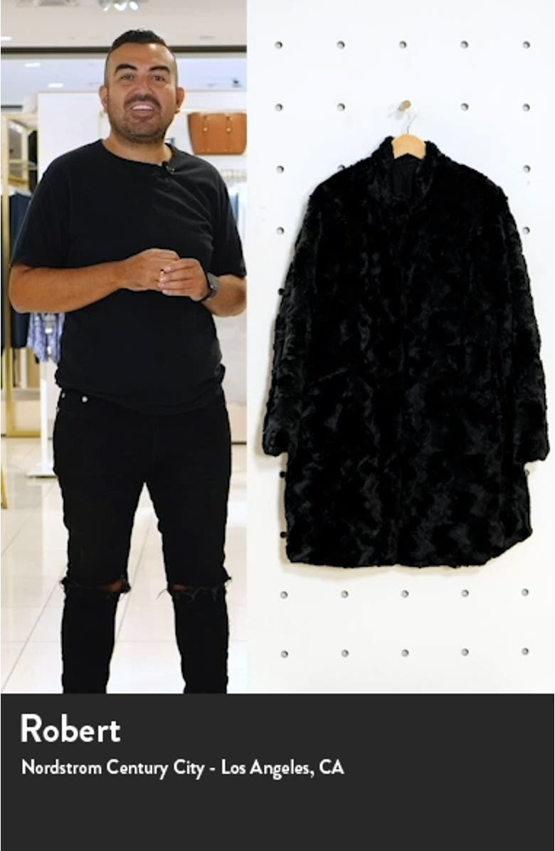 Reversible Grooved Wave Faux Fur Jacket, sales video thumbnail